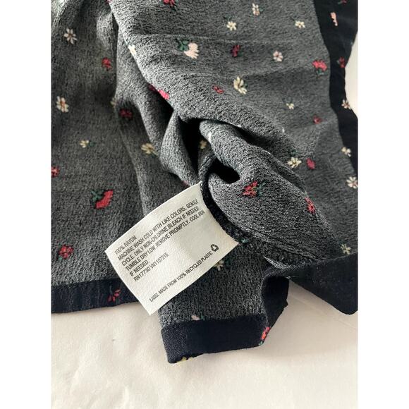 The Nines by Hatch Floral Print  Crepe Maternity Dress Black M - Picture 3 of 5